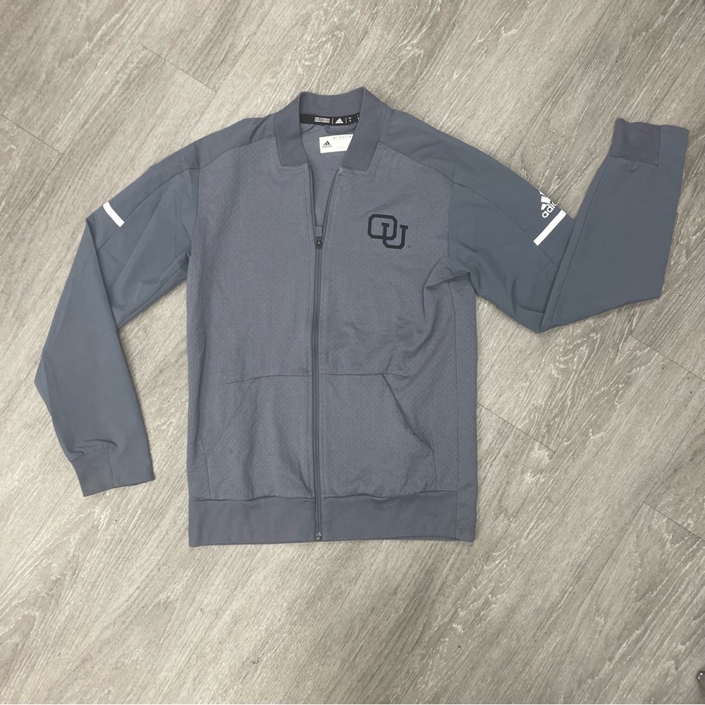EUC University Oklahoma Adidas track jacket. Full zip men’s size small